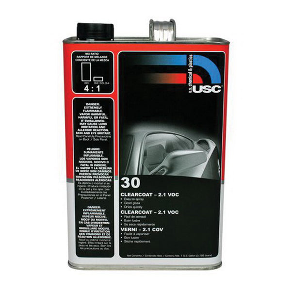 US Chemical & Plastics 30-1 Clearcoat, 1 gal Can, Liquid, 4:1 Mixing
