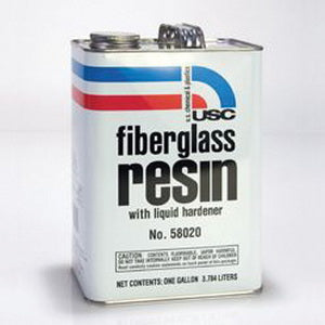 US Chemical & Plastics 58015 Fiberglass Resin, 1 qt, Amber, Liquid