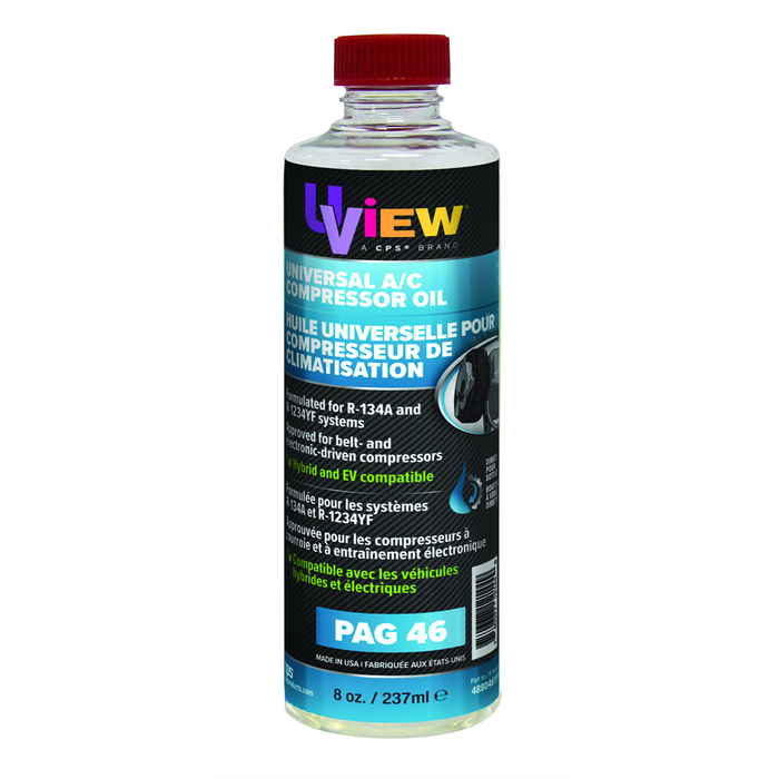 UVIEW Universal PAG 46 A/C Oil - 8 oz Bottle