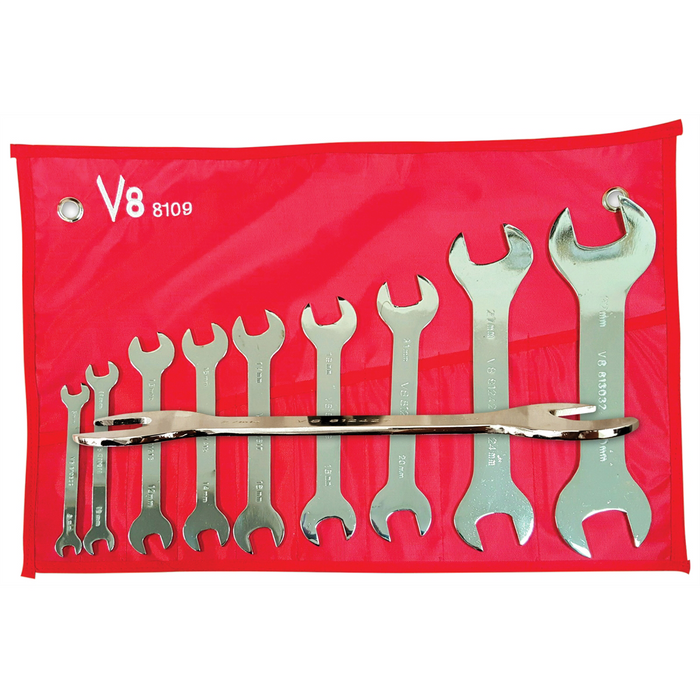 V-8 Tools SET 9PC SUPER THIN 18 SIZES