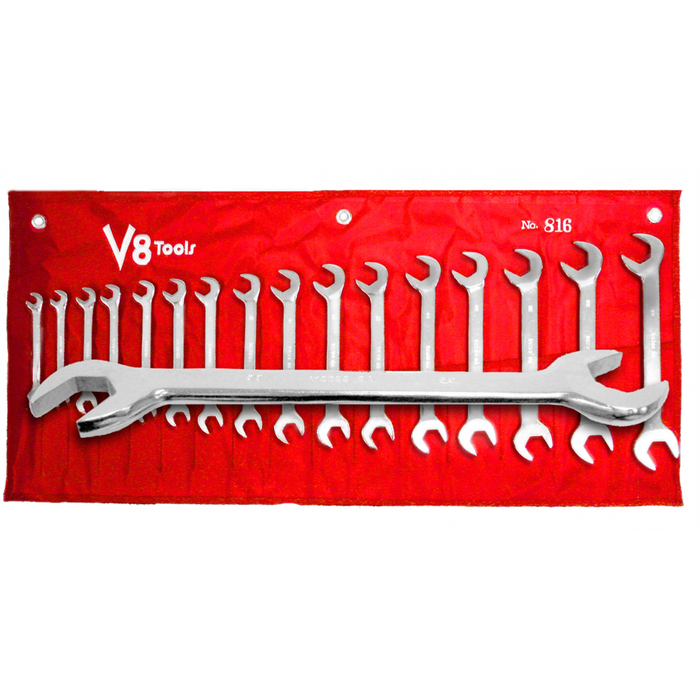 V-8 Tools SET COMBO 16PC ANGLE 8M TO 23M