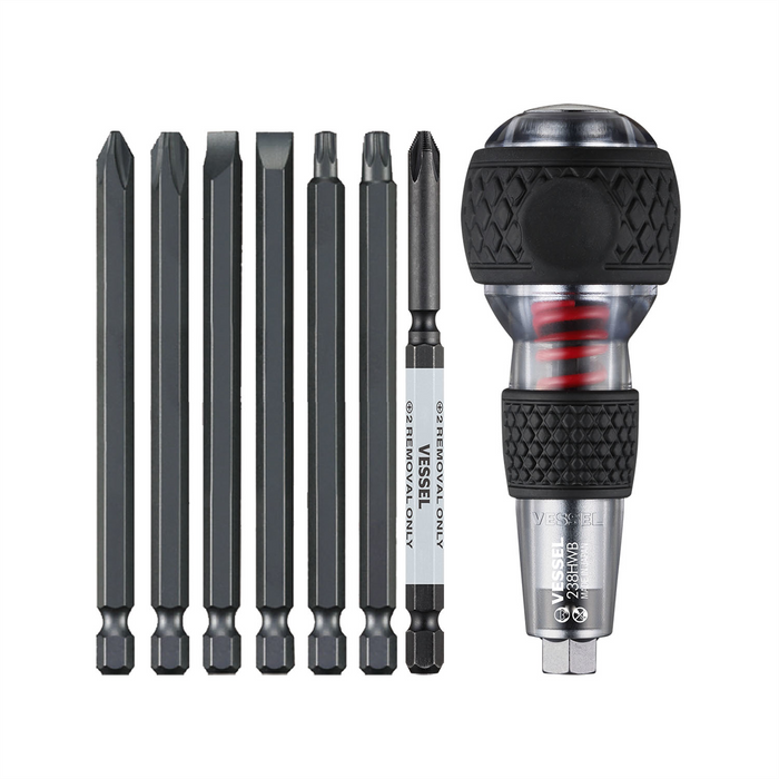 Vessel Tools USA Impact & Out Screwdriver & 7PC Bit Set