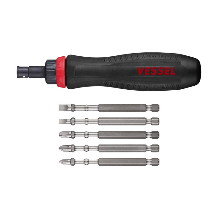 Vessel Tools USA Interchangeable Ratchet Screwdriver 5PC. Bit Set