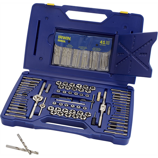 Vise-Grip / Irwin Industrial Tools 117 Piece Machine Screw/Fractional/Metric Tap and Hex Die Set