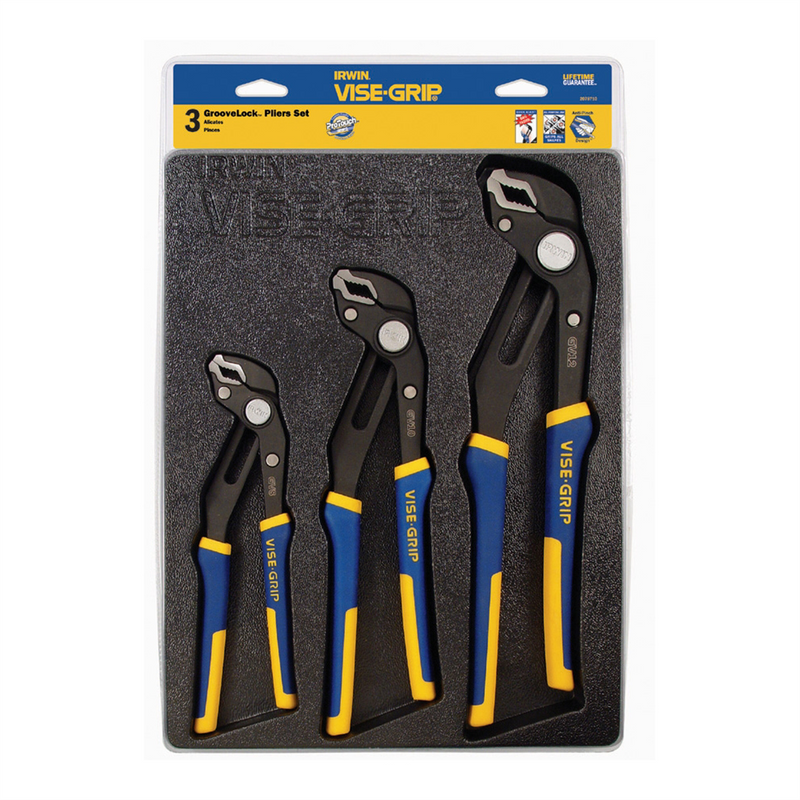 3Pc. Groovelock Pliers Set In Tray