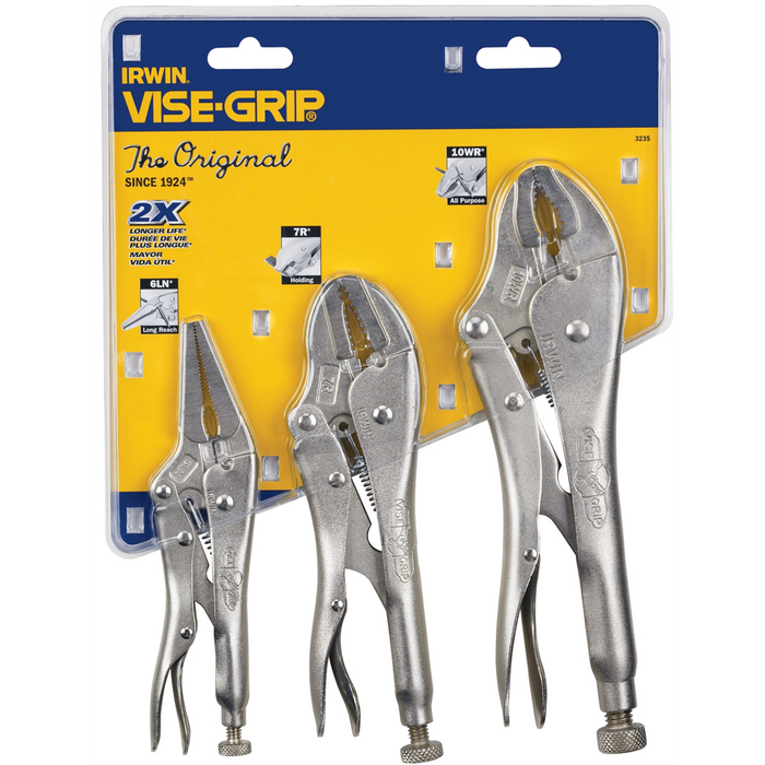 Vise-Grip / Irwin Industrial Tools 3 Pc. Tool Set Contains One Each: 10WRr, 7Rr and 6LNr Locking Too