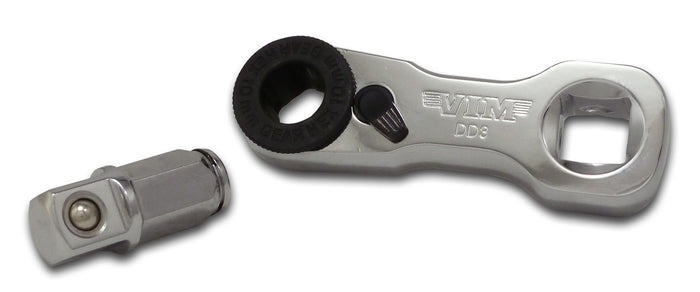 Vim Tools 3/8" Mini Ratchet Double Square Drive,