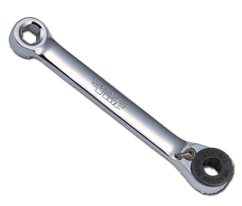 HBR3 Dual-End Hex Bit Ratchet, 1/4" Drive, Polished Chrome, Heat-Treated Steel
