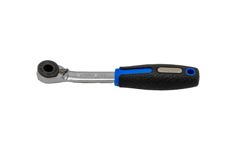 HBR4 Hex Bit Ratchet with Handle, 1/4" Hex Drive, Polished Chrome, Heat-Treated Steel
