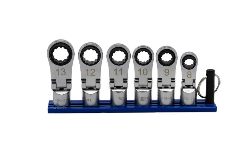 6 PC. 12PT NANO FLEX OFFSET RATCHETING ATTACHMENT