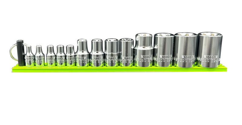 Elite 13pc. "E" Torx Set, E4 Thru E24, package on a green Magrail