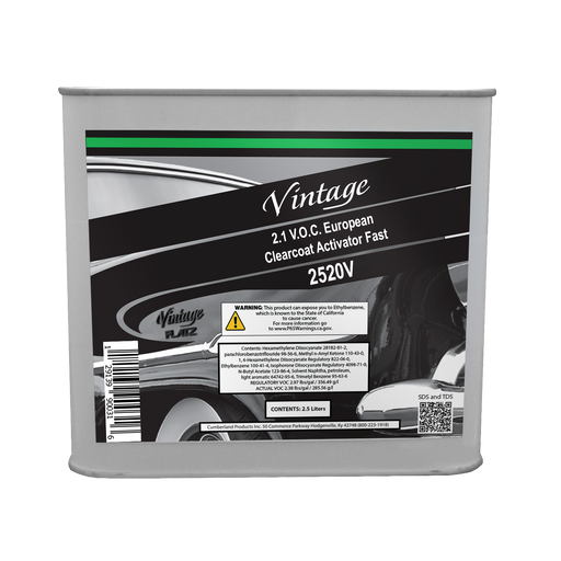 Vintage Flatz Vintage CP2520V Fast Clearcoat Activator, 2.5 L, Colorless, Liquid, Use With: European
