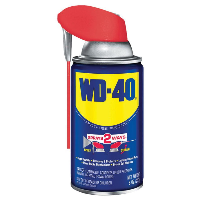 WD-40 SMART STRAW 49002 Multipurpose Lubricant, 8 oz Aerosol Can, Liquid, Amber — view 3