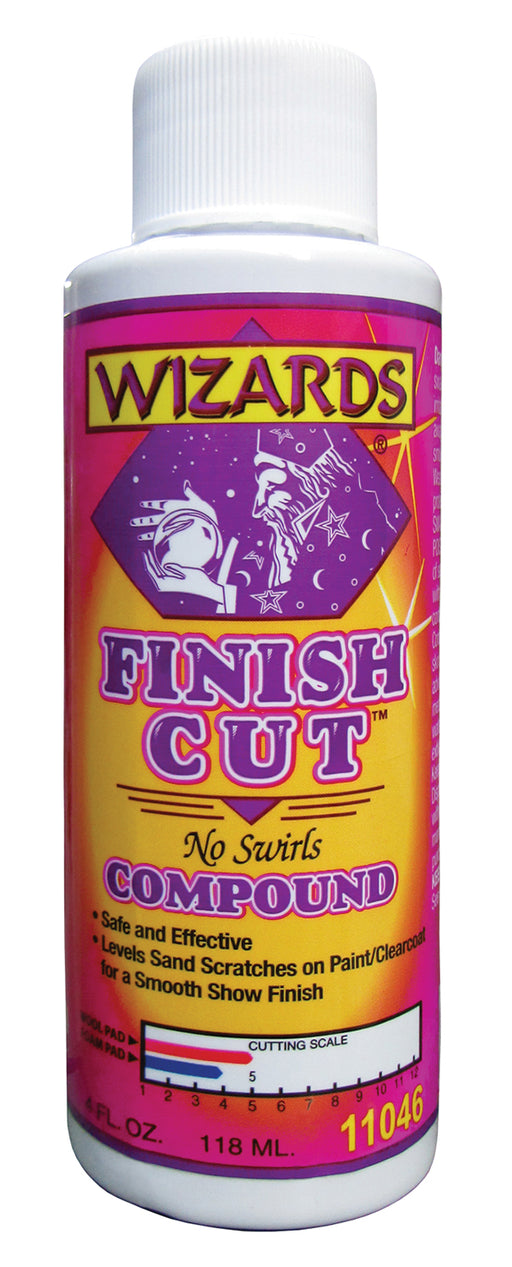 Wizards Products FINISH CUT 11046 One Step Compound, 4 oz Bottle, High-Gloss, Off-White, Liquid
