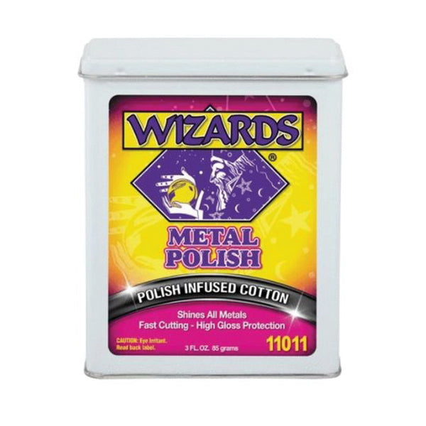 Wizards Products The Magic is in the Cloth 11011 Fast Cutting Metal Polish, 3 oz Squeeze Bottle, Pin