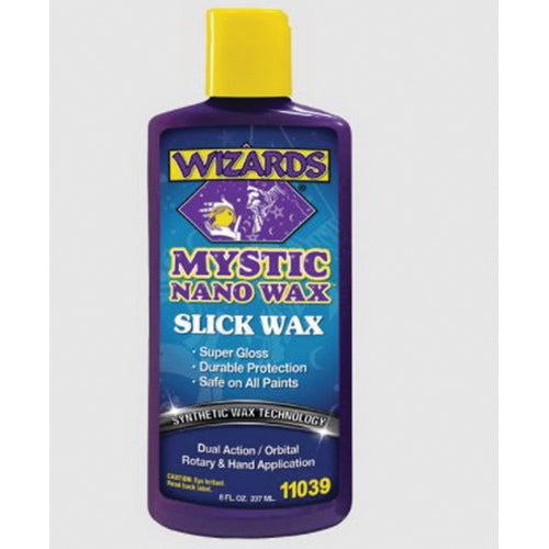 Wizards Products Mystic Nano Wax 11039 Super Slick Nano Wax, 8 oz Squeeze Bottle, Off-White