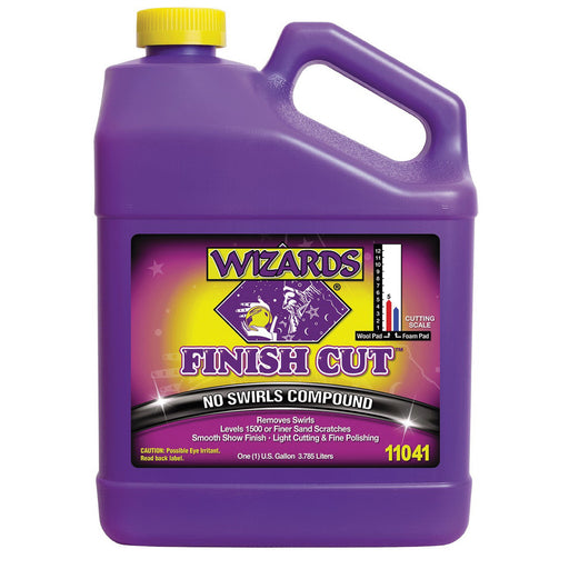 Wizards Products FINISH CUT 11041 One Step Compound, 1 gal Can, High-Gloss, Off-White, Liquid