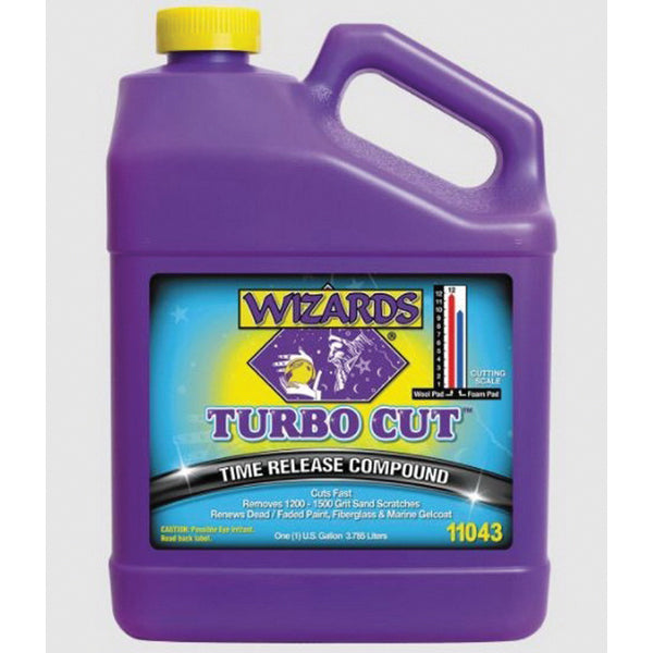 Wizards Products TURBO CUT 11043 Time Release Compound, 1 gal Can, High-Gloss, White, Liquid