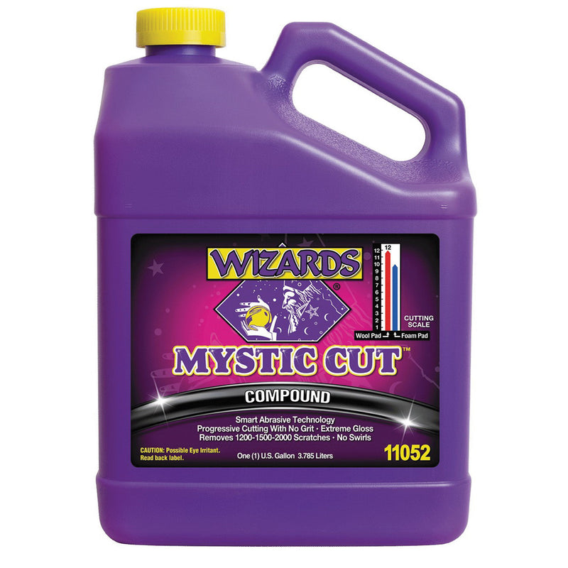 Wizards Products MYSTIC CUT 11052 Smart Abrasive Buffing Compound, 1 gal Can, Off-White, Liquid