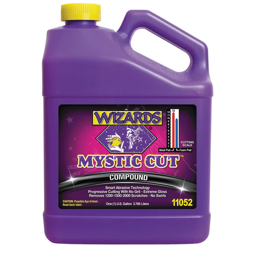 Wizards Products MYSTIC CUT 11054 Smart Abrasive Buffing Compound, 4 oz Bottle, Off-White, Liquid