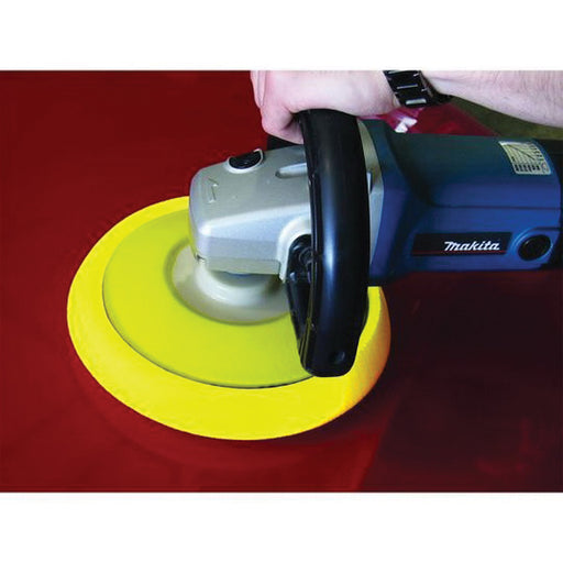 Wizards Products 11204 High Density Buffing Pad, 8-1/2 in Overall Dia, Hook and Loop, Yellow