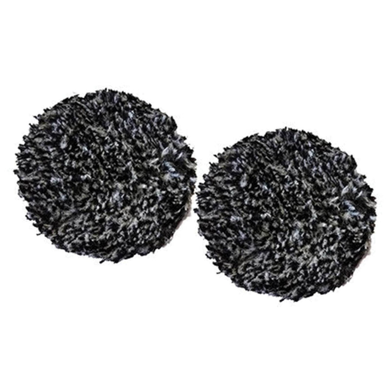 Wizards Products 11230 Buffing Pad, 3 in Overall Dia, Hook and Loop, Black