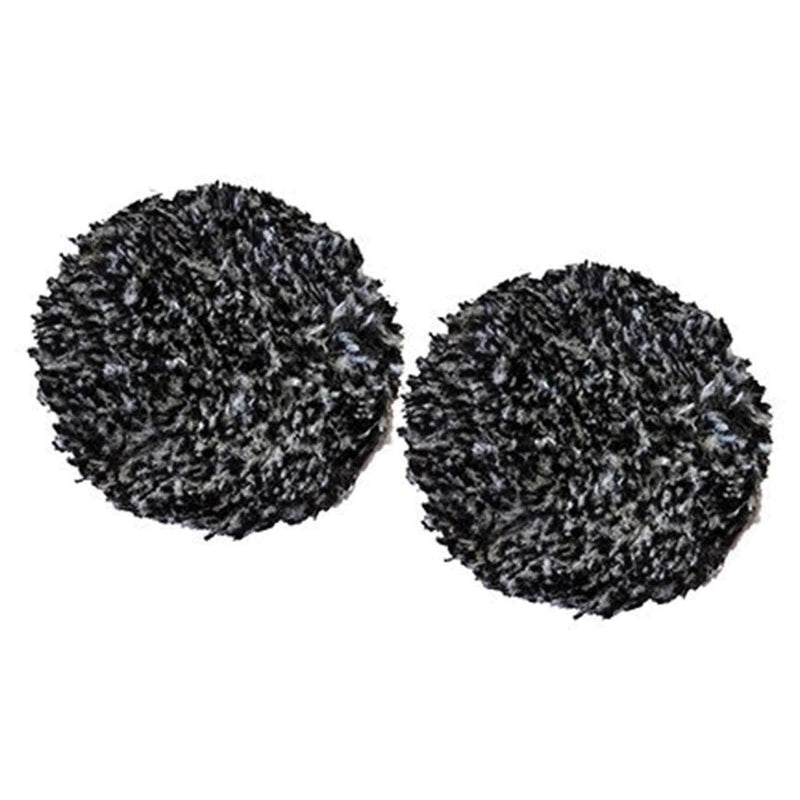 Wizards Products 11230 Buffing Pad, 3 in Overall Dia, Hook and Loop, Black