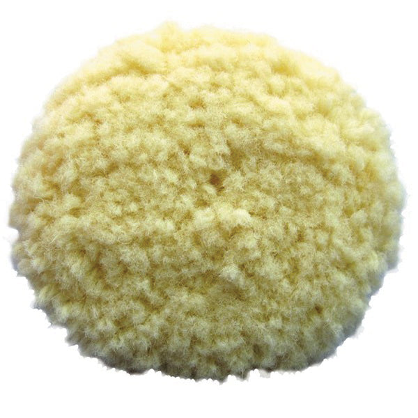 Wizards Products 11251 Mini Buffing Pad, 3 in Overall Dia, Hook and Loop — White