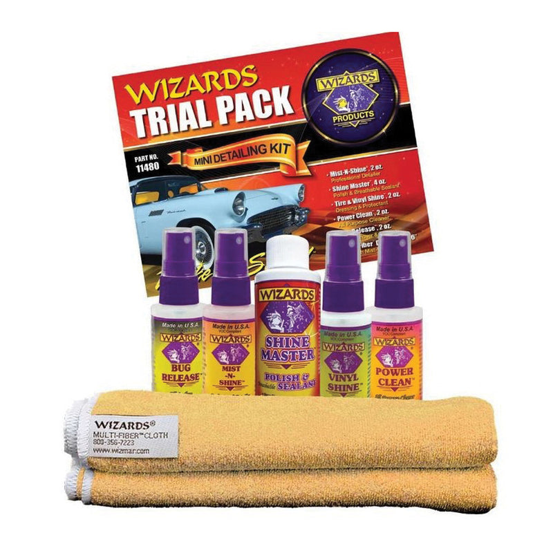 Wizards Products 11480 6-Piece Trial Pack-Mini Detailing Kit
