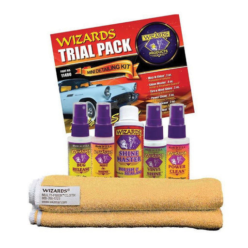 Wizards Products 11480 6-Piece Trial Pack-Mini Detailing Kit