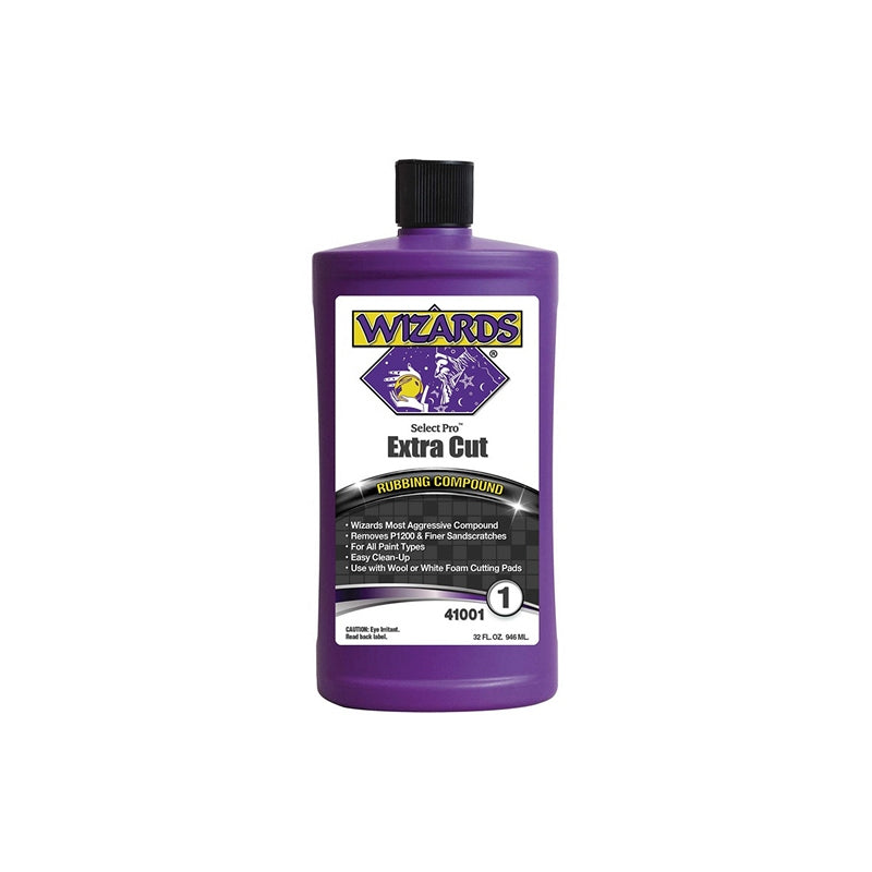 Wizards Products 41001 Select Pro Extra Cut 1 Series Rubbing Compound, 32 oz Bottle
