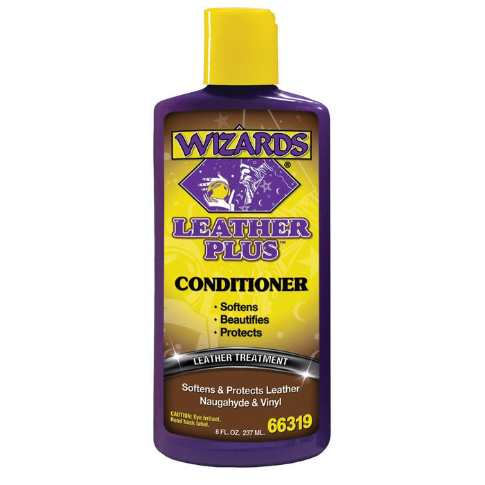 Wizards Products Leather Plus 66319 Leather Conditioner, 8 oz Bottle, Off-White to Yellow, Viscous L