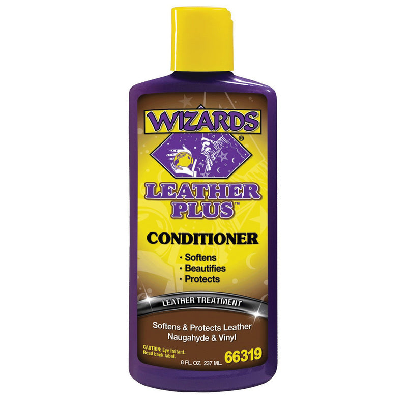 Wizards Products Leather Plus 66319 Leather Conditioner, 8 oz Bottle, Off-White to Yellow, Viscous L