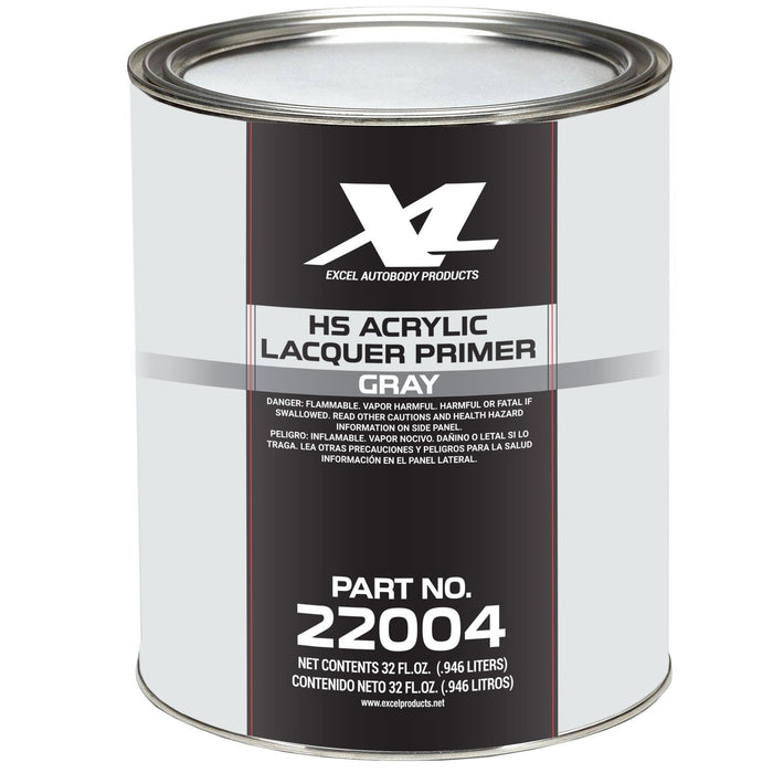 X-L Products High Solids ACRYLIC Lacquer Primer-Gray-QT