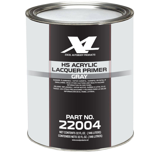 X-L Products High Solids ACRYLIC Lacquer Primer-Gray-QT