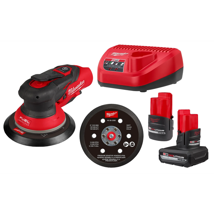 Milwaukee Tools 6" Random Orbital Sander Kit (3/32")