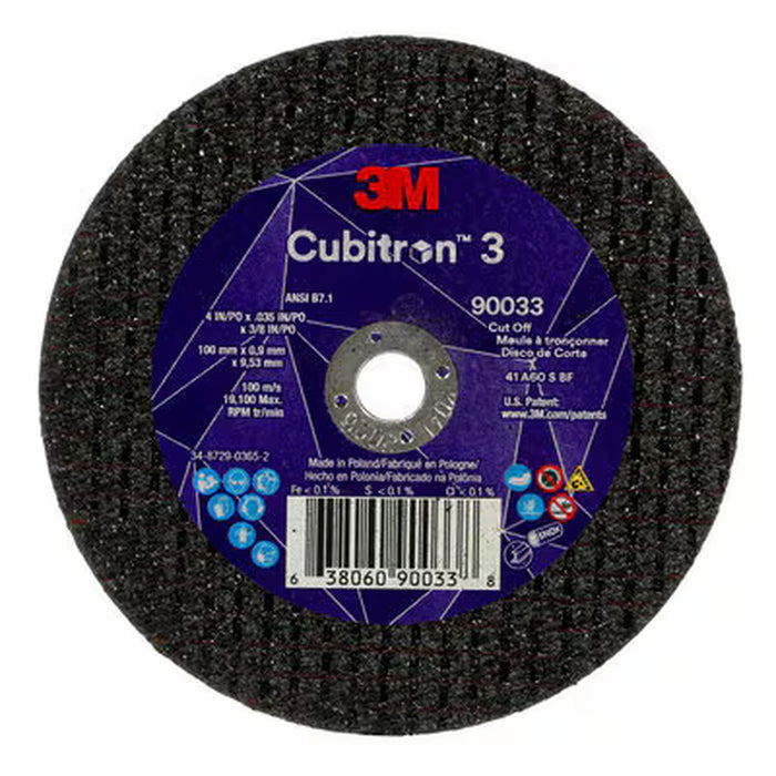 3M Products 4" x .035" x 3/8" CUBITRON CUTOFF WHEEL
