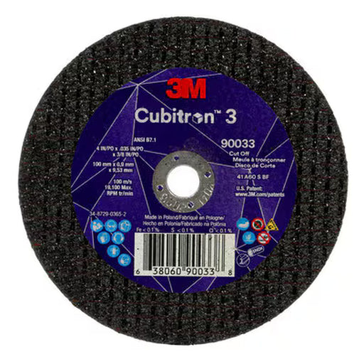 3M Products 4" x .035" x 3/8" CUBITRON CUTOFF WHEEL