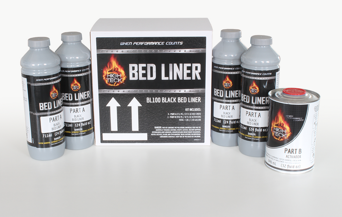 High Teck BL100 50 State Compliant Truck Bed Liner Kit, Black, 3.24 lb/gal VOC — view 2