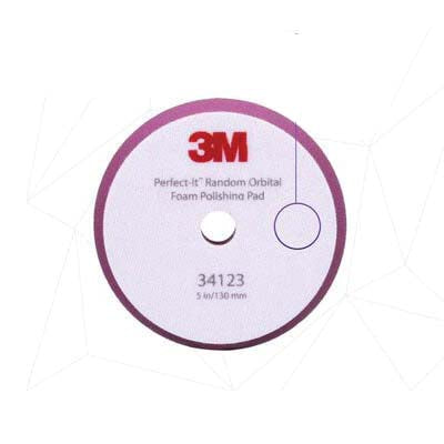 3M Products Perfect-It 34123 Random Orbital Polishing Pad, 5 in Dia, Fine, Hook and Loop Attachment,