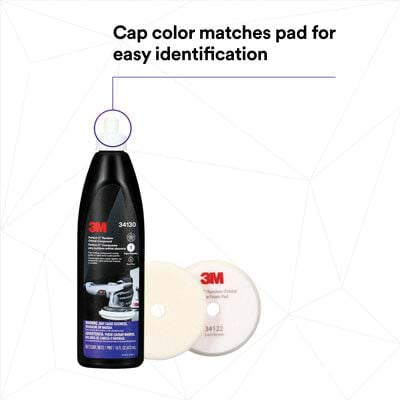 3M Products Perfect-It 34130 Random Orbital Compound, 1 pt Bottle, Liquid, White — view 3