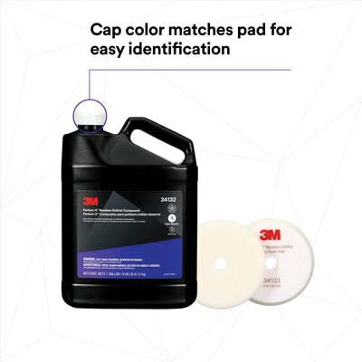 3M Products Perfect-It 34132 Random Orbital Compound, 1 gal Bottle, Liquid, White — view 3