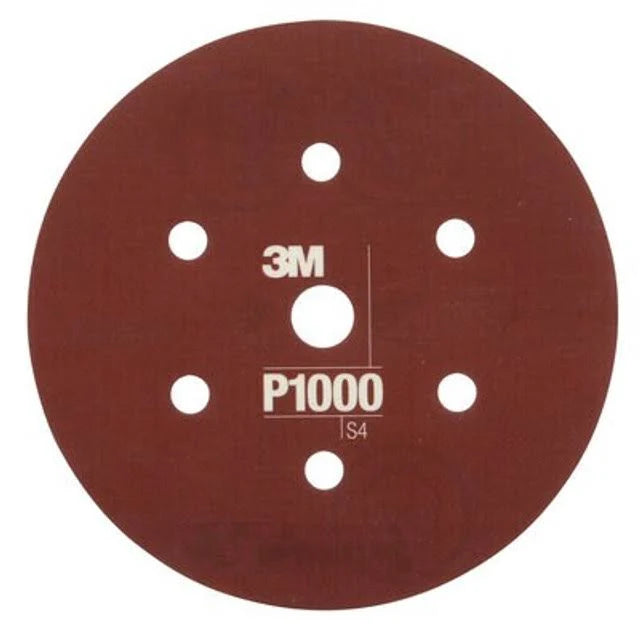 3M™ 34802 270J Series Flexible Dust Free Abrasive Disc, 6 in Dia, P800 Grit, Hook and Loop, Brown