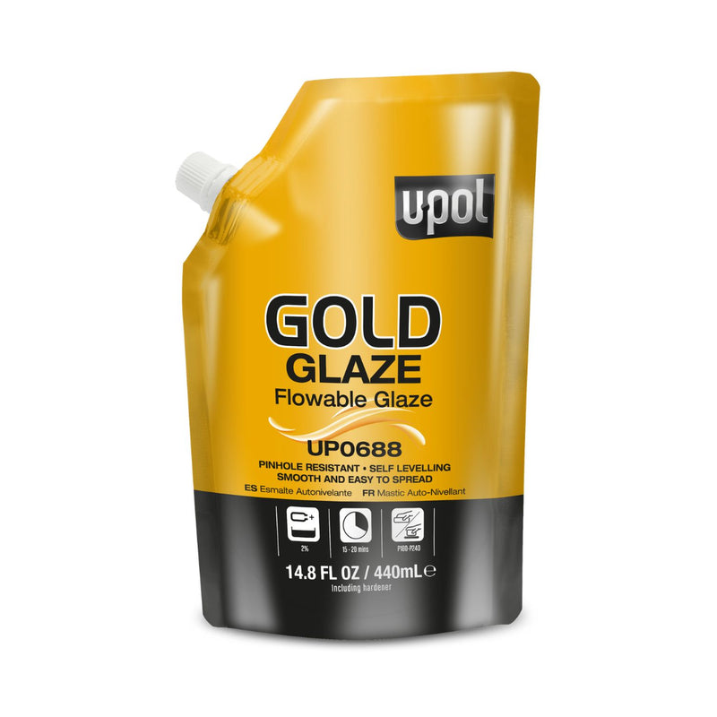 U-POL GOLD UP0688 Flowable Glaze, 440 mL Filler Bag, Liquid