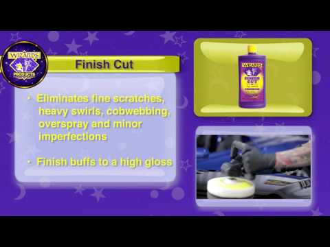 Wizards Products FINISH CUT 11040 One Step Compound, 32 oz Bottle, High-Gloss, Off-White, Liquid — view 2