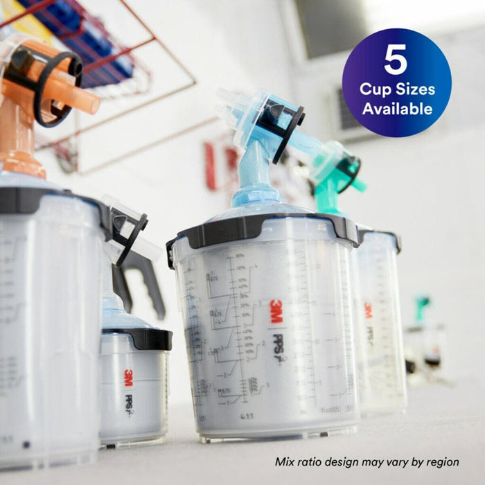 3M PPS 26325 Large Spray Cup Liner Kit, 28oz, 850 mL, Use with Liner