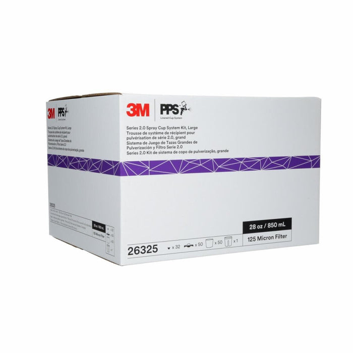 3M PPS 26325 Large Spray Cup Liner Kit, 28oz, 850 mL, Use with Liner