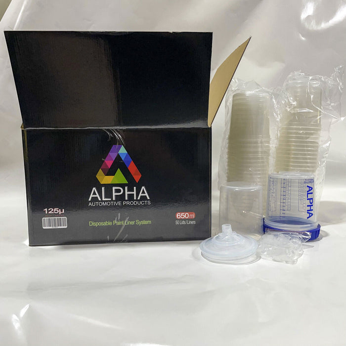 Alpha PPS Series 1.0 Spray Gun Cup, Lids and Liners Kit, Standard, 22 oz.50/case