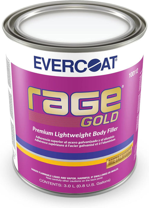 EVERCOAT RAGE GOLD 100112 PREMIUM LIGHTWEIGHT BODY FILLER + HARDENER+SPREADERS