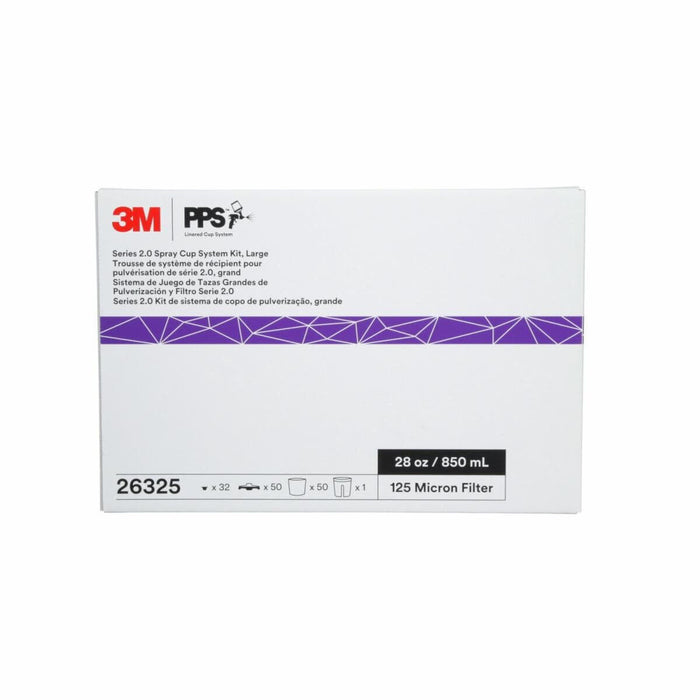 3M PPS 26325 Large Spray Cup Liner Kit, 28oz, 850 mL, Use with Liner